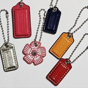 Coach Hangtag Lot of 6 Assorted Sizes & Colors for Purse Bag Tote Charms H